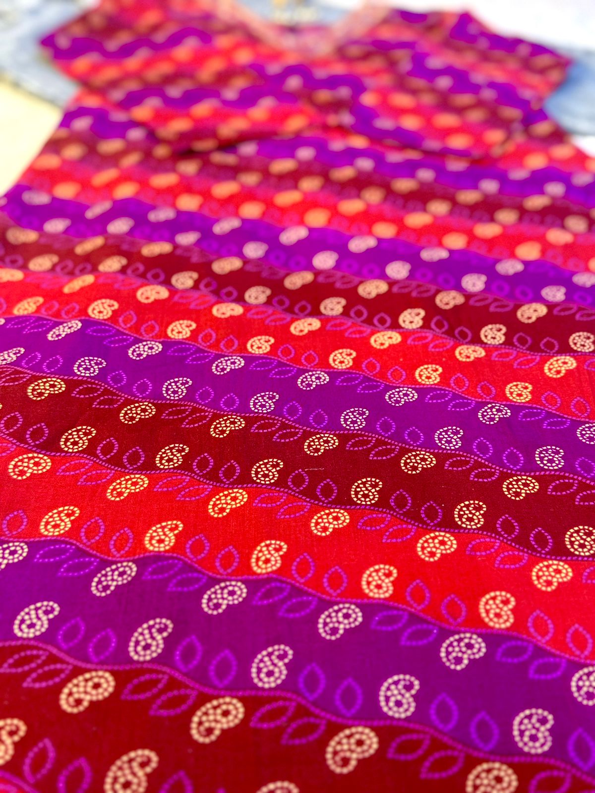 Vibrant Veena Bandhani Kurti