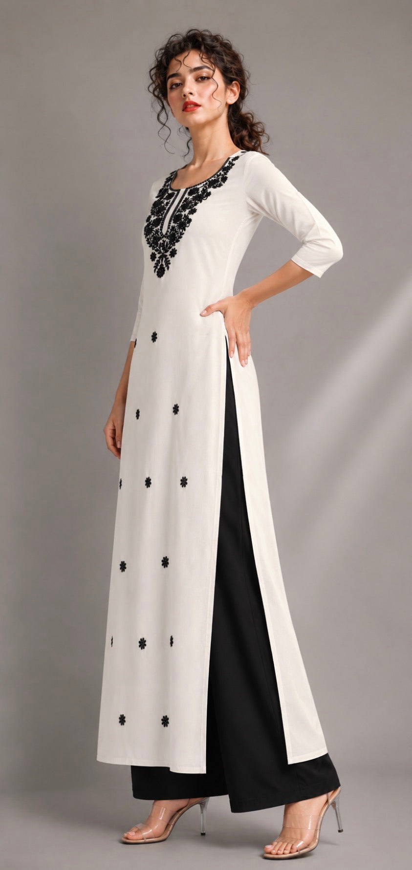 Ivory Straight Single Kurti