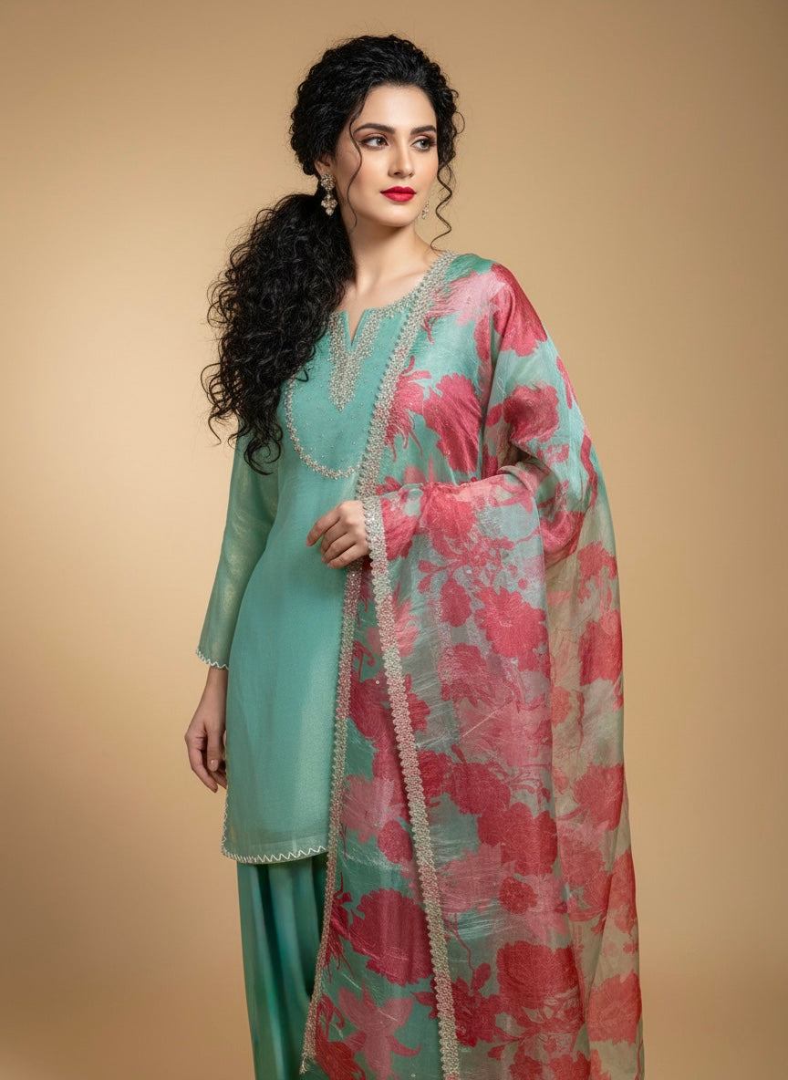 Shimmer Noor Farshi Suit
