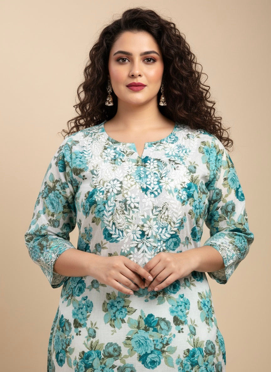 Chikankari Cotton Suit Set