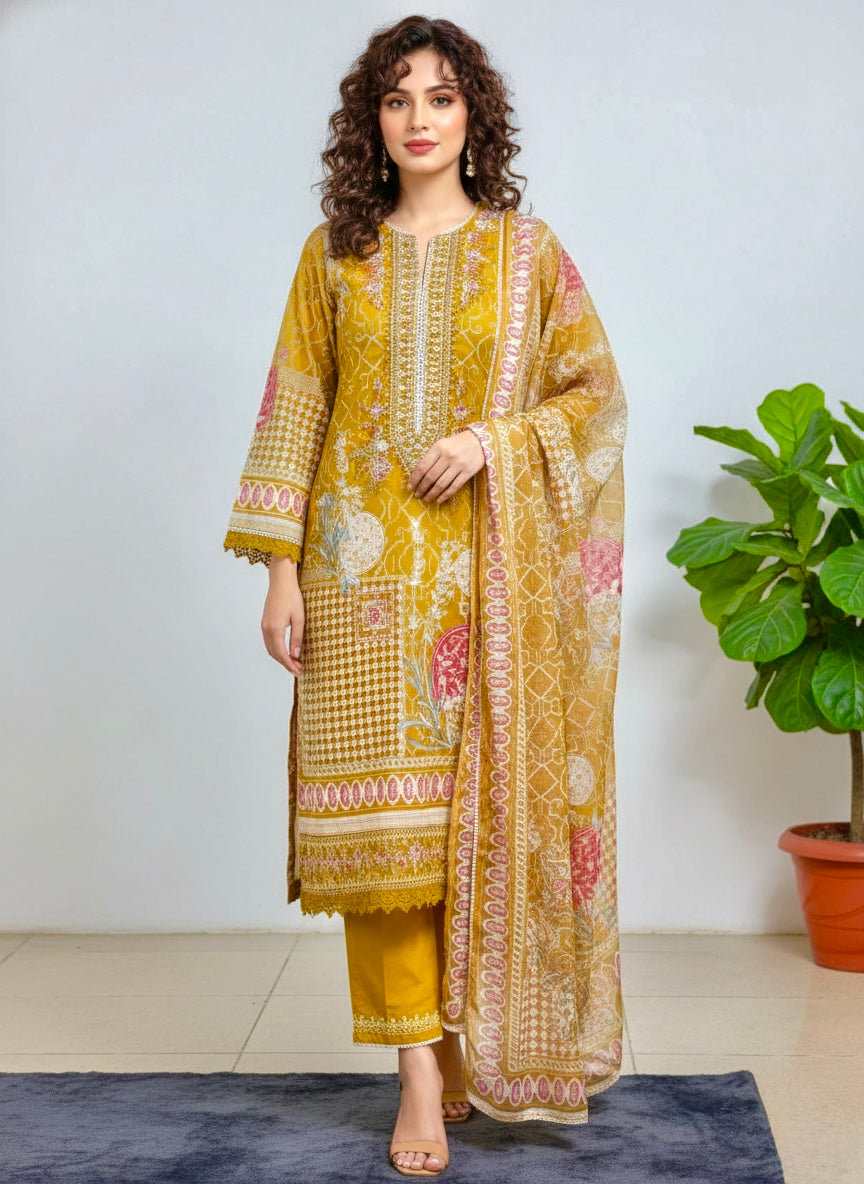 Mustard Blossom Pakistani Cotton Suit