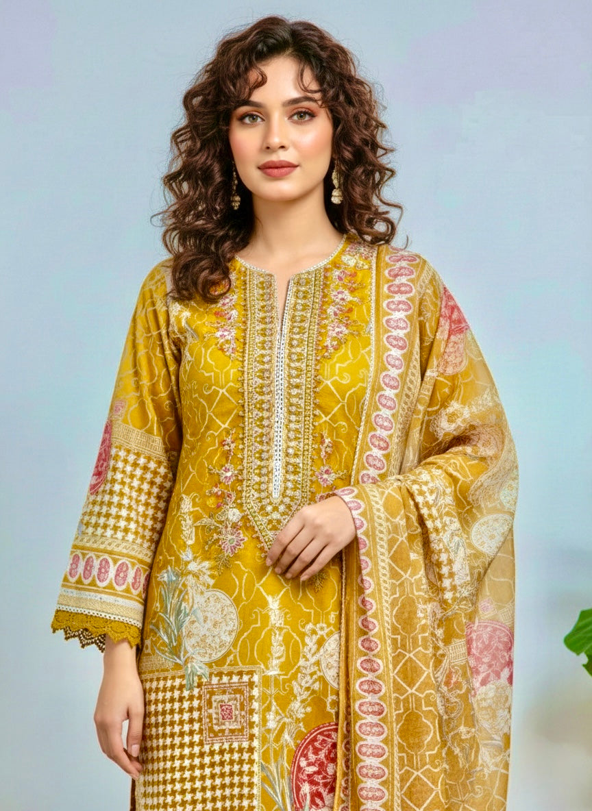 Mustard Blossom Pakistani Cotton Suit