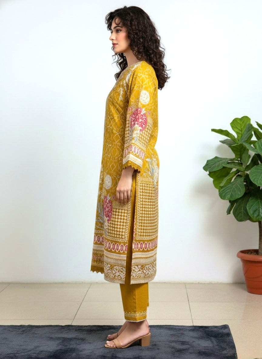 Mustard Blossom Pakistani Cotton Suit
