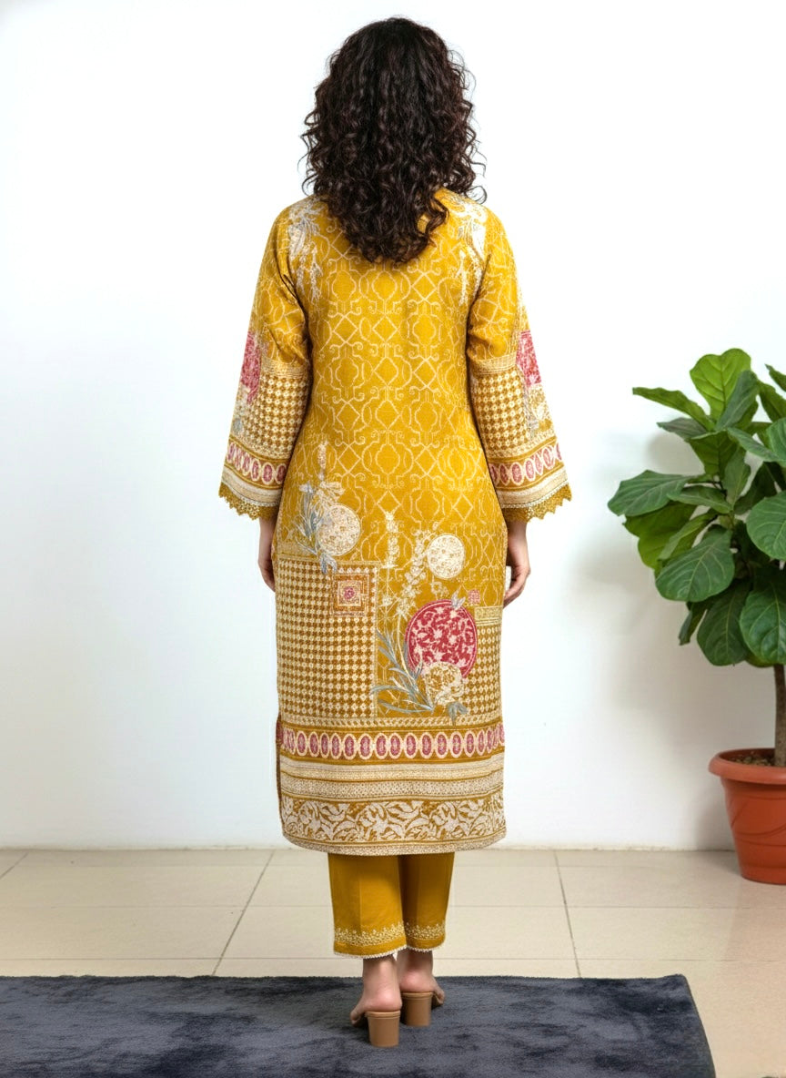 Mustard Blossom Pakistani Cotton Suit