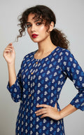 Navy Grace Long Kurti