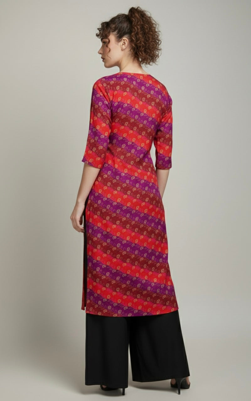 Vibrant Veena Bandhani Kurti