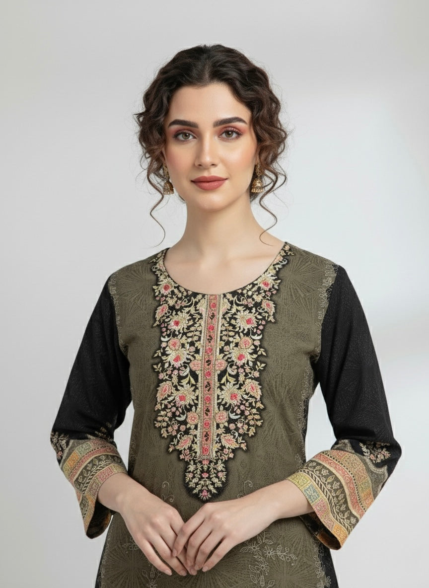 Crepe Silk Luxe Pakistani Suit