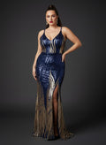 Midnight Sparkle Designer Mermaid Gown