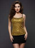 Gold Beaded Cami Top