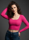 Pink Crossover Crop Top