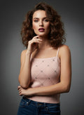 Pastel Pink Beaded Cami Top