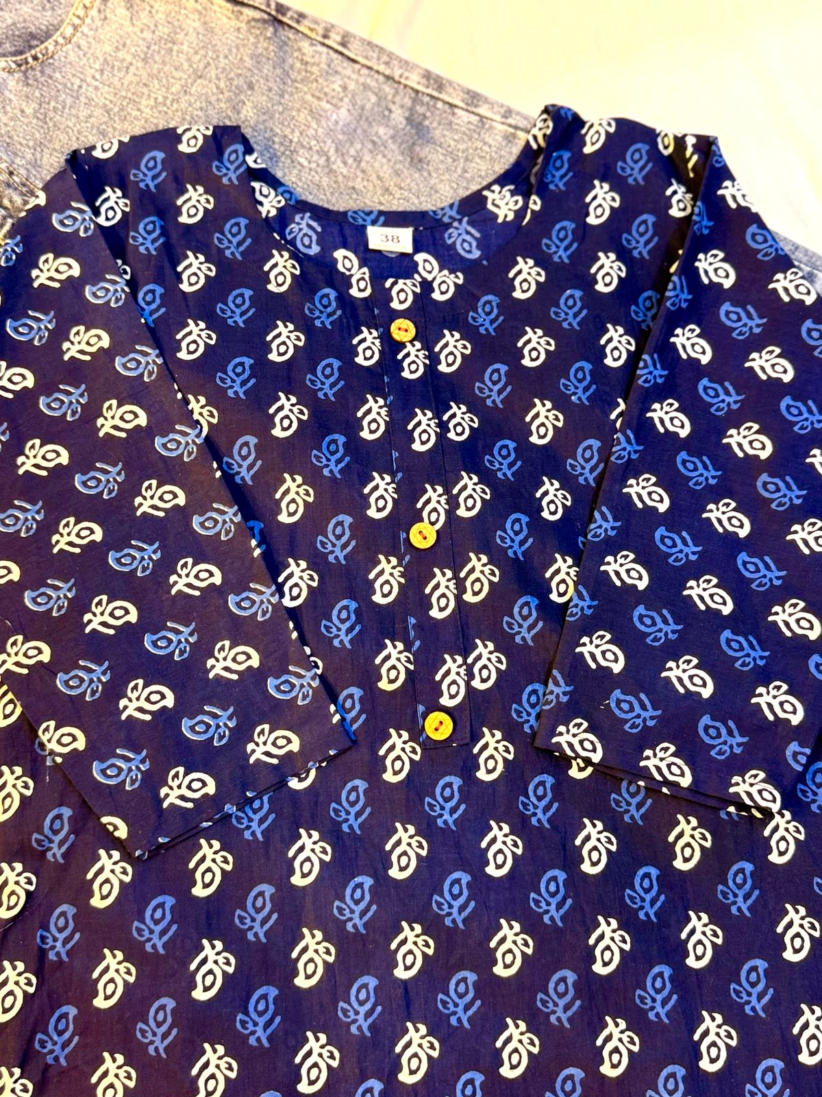 Navy Grace Long Kurti