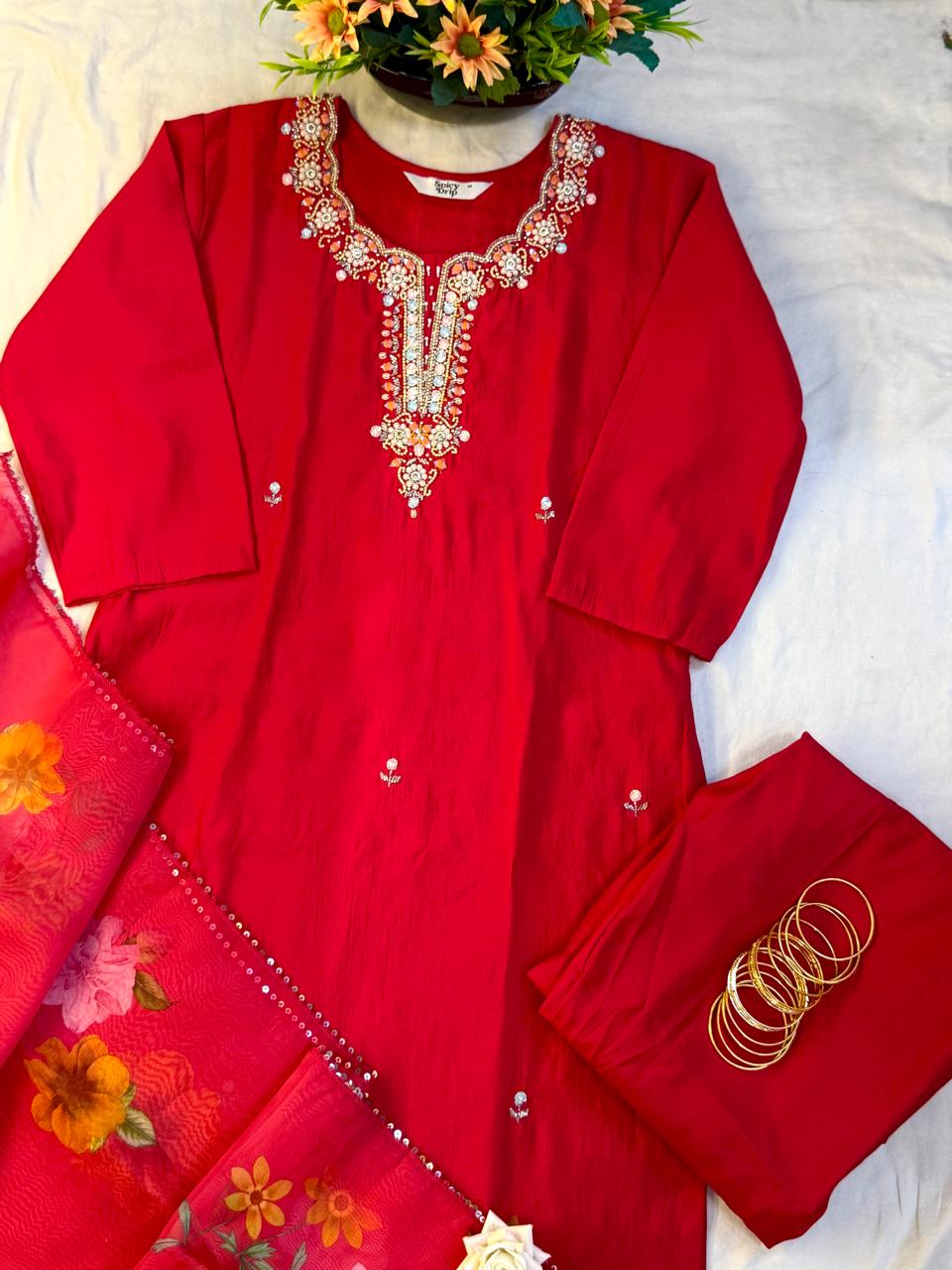 Heer Stone Embellished Suit