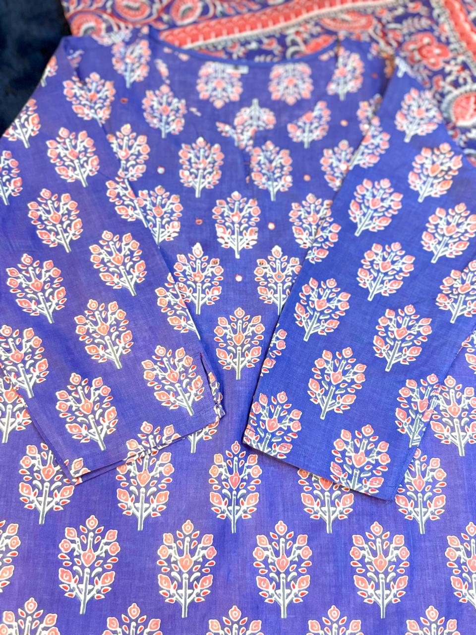 Floral Grace Cotton Suit