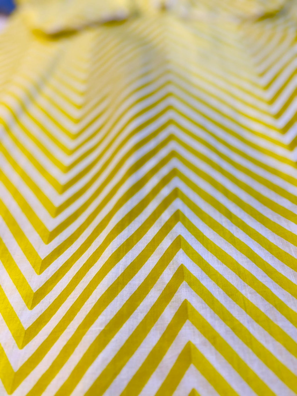 Lemon Glow Laheriya Cotton Kurti