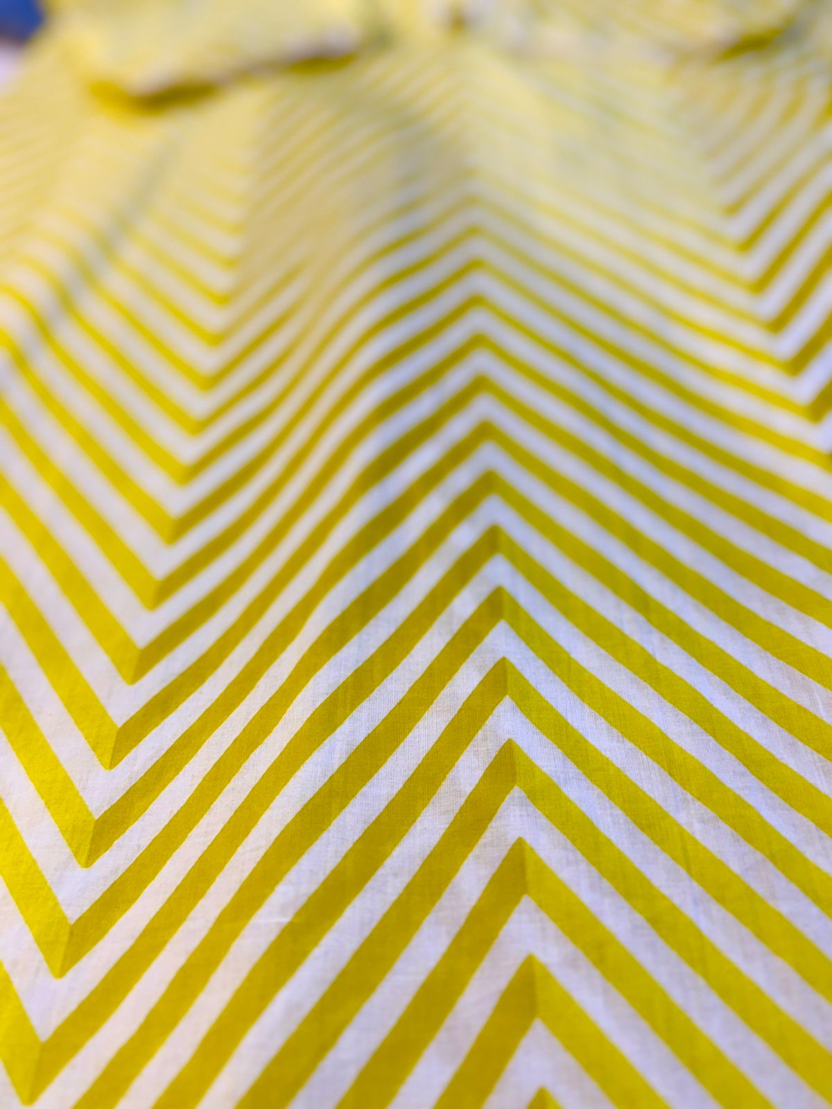 Lemon Glow Laheriya Cotton Kurti