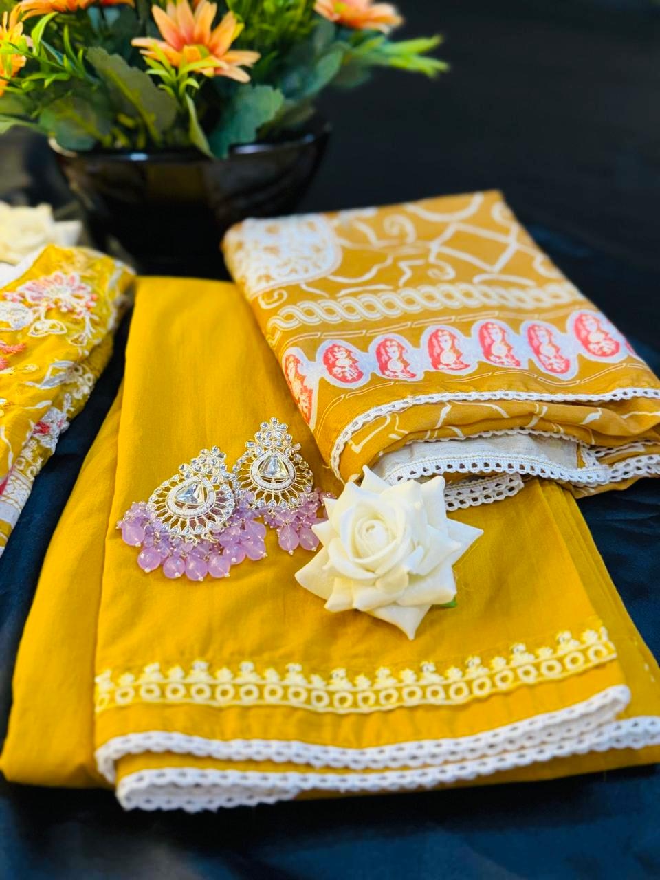 Mustard Blossom Pakistani Cotton Suit