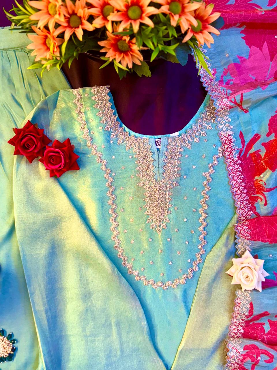 Shimmer Noor Afghani Suit