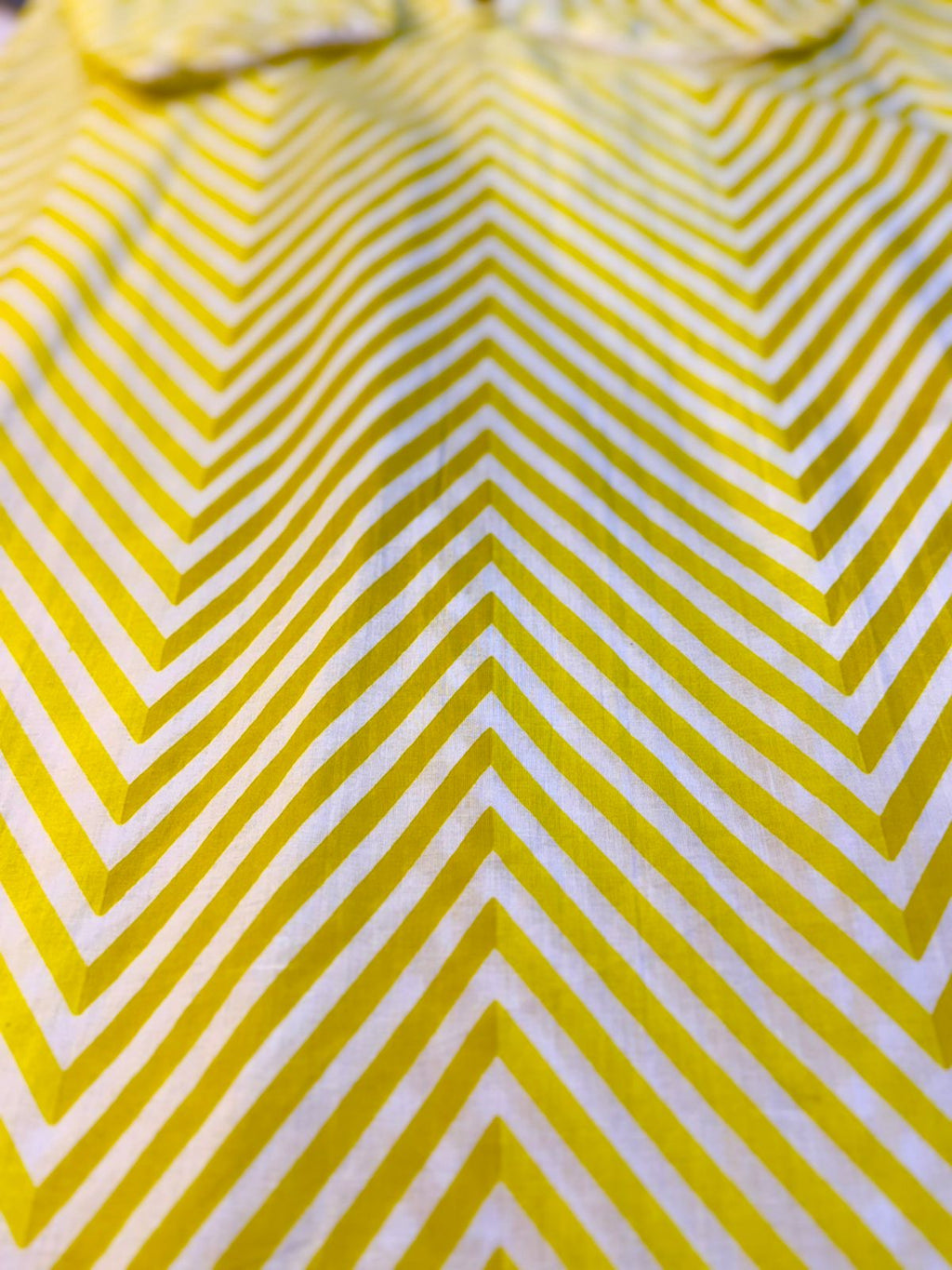 Lemon Glow Laheriya Cotton Kurti