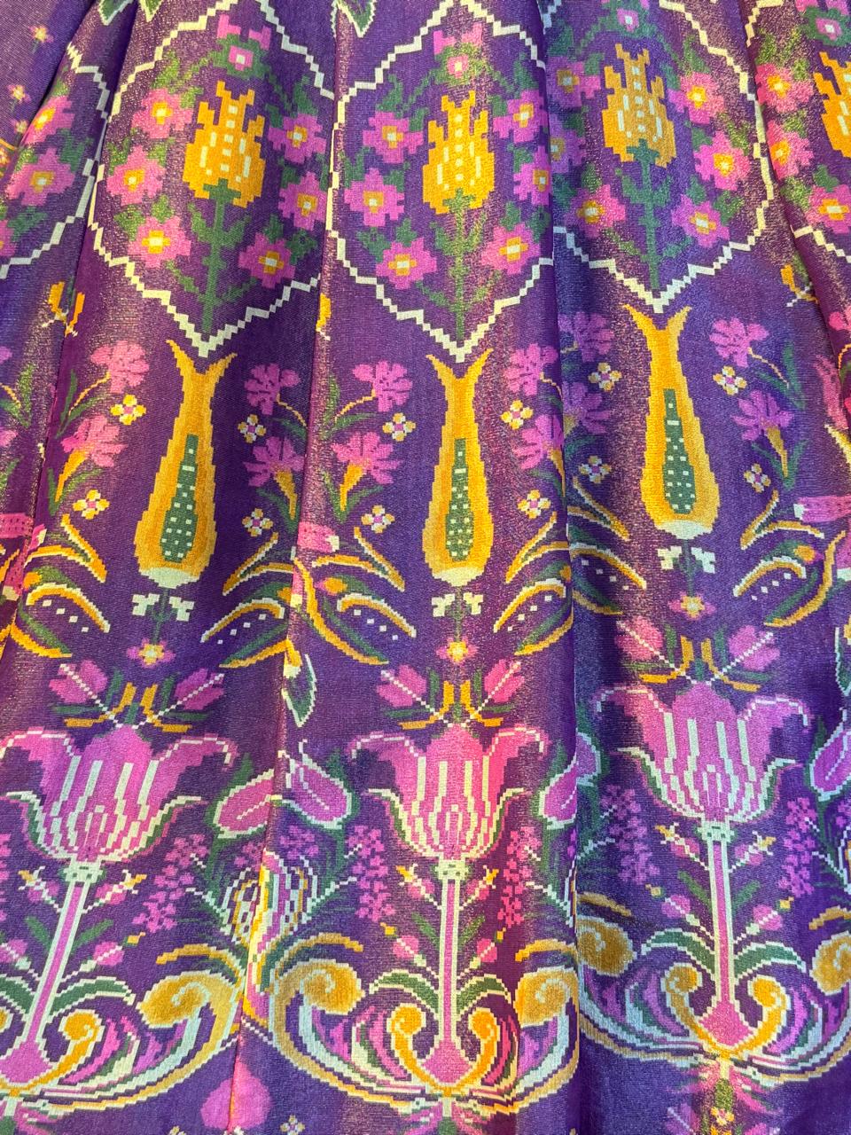Purple Sunset Shimmer Silk Anarkali Suit