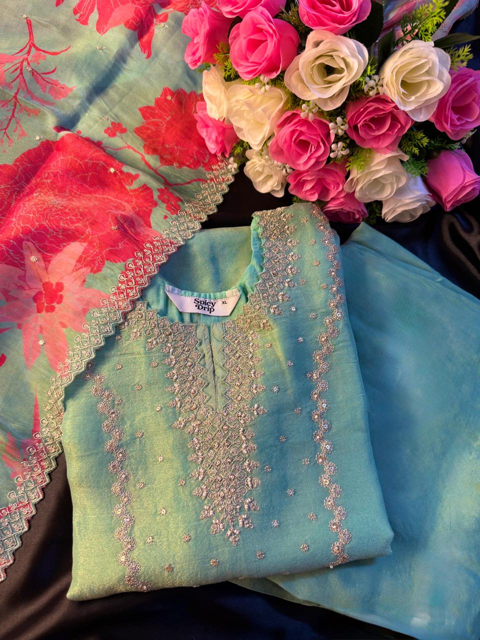 Shimmer Noor Afghani Suit