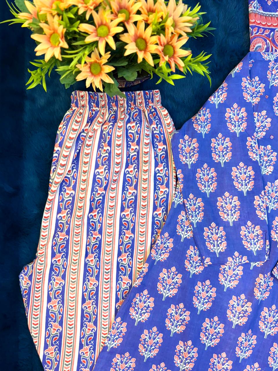 Floral Grace Cotton Suit