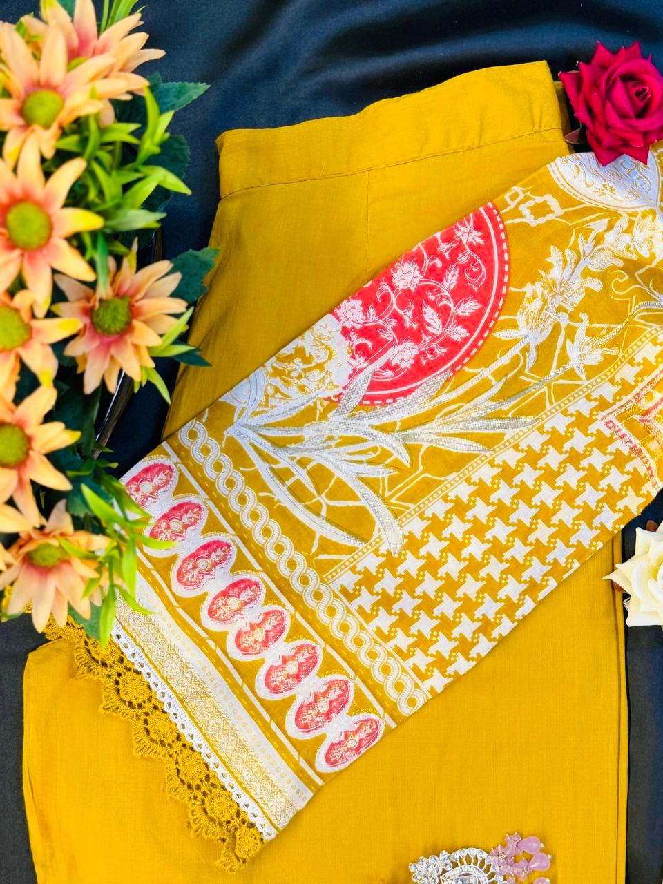 Mustard Blossom Pakistani Cotton Suit
