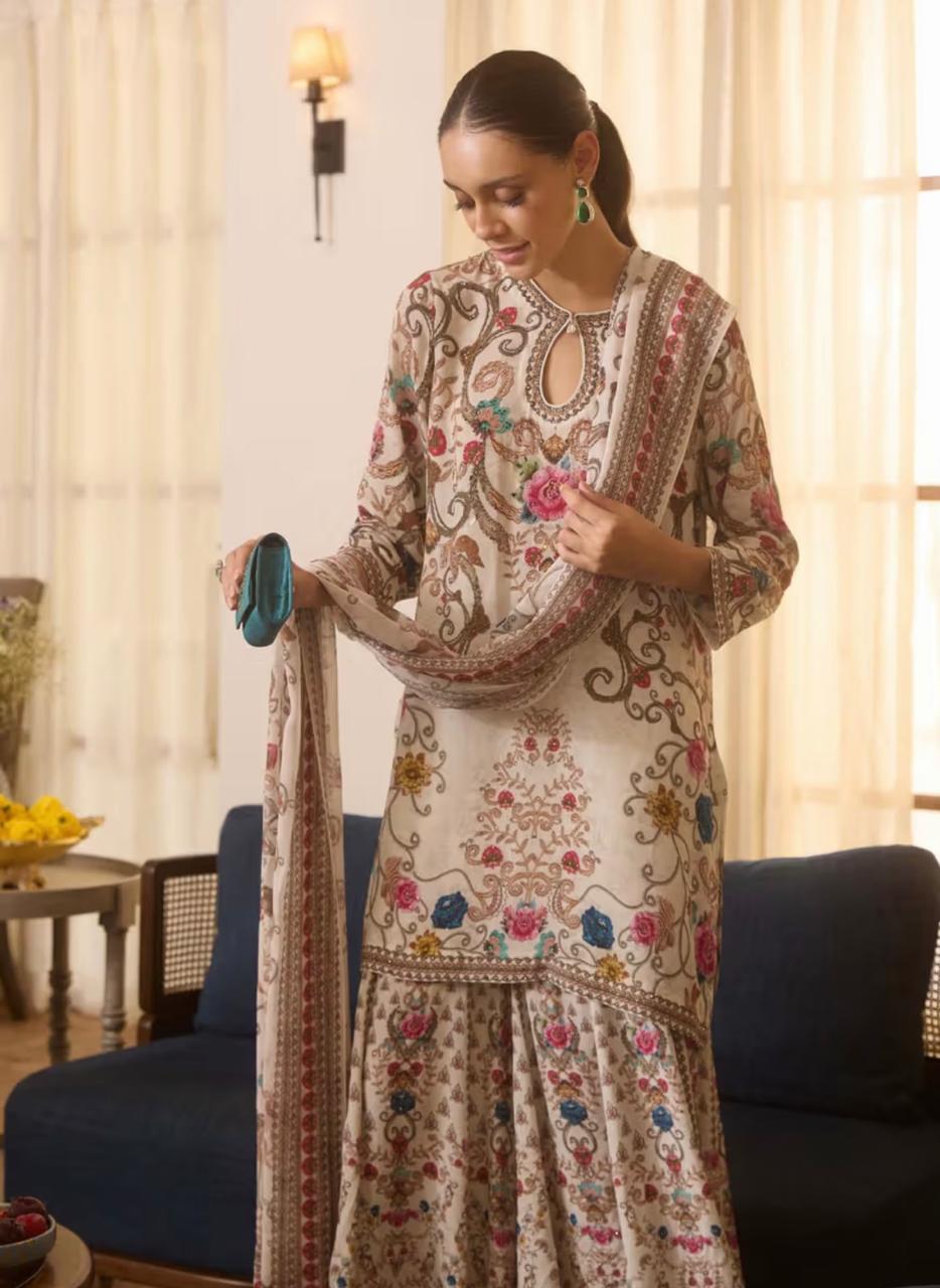 Kashmiri Heritage Sharara Suit