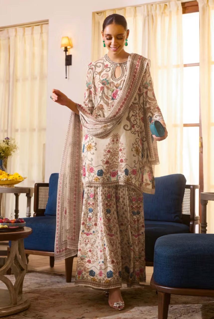 Kashmiri Heritage Sharara Suit