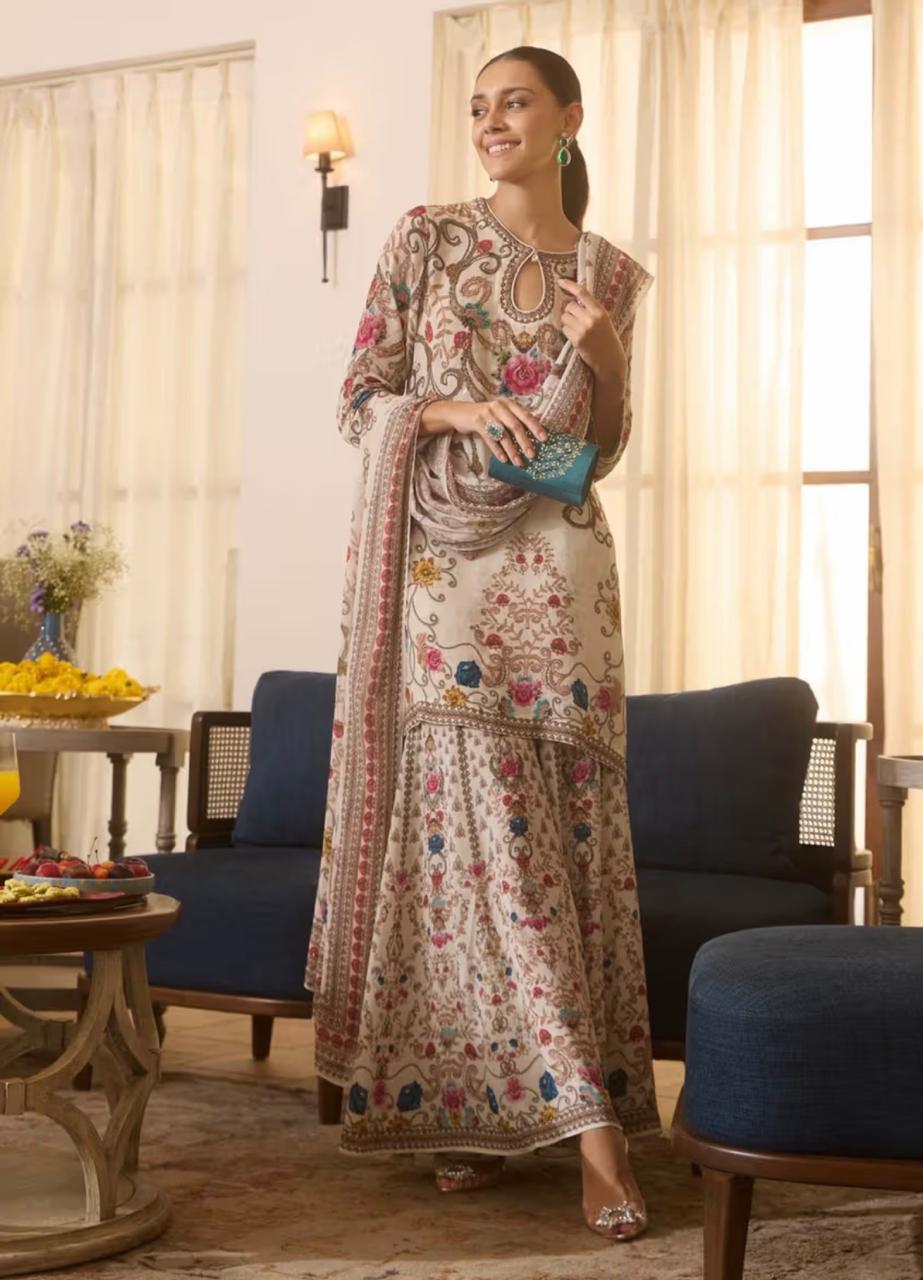 Kashmiri Heritage Sharara Suit